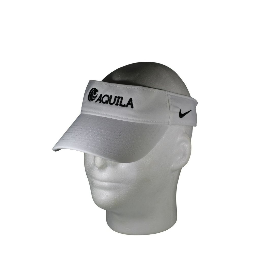 Nike Just Do It AQUILA White Swoosh Visor Dri-fit adjustable